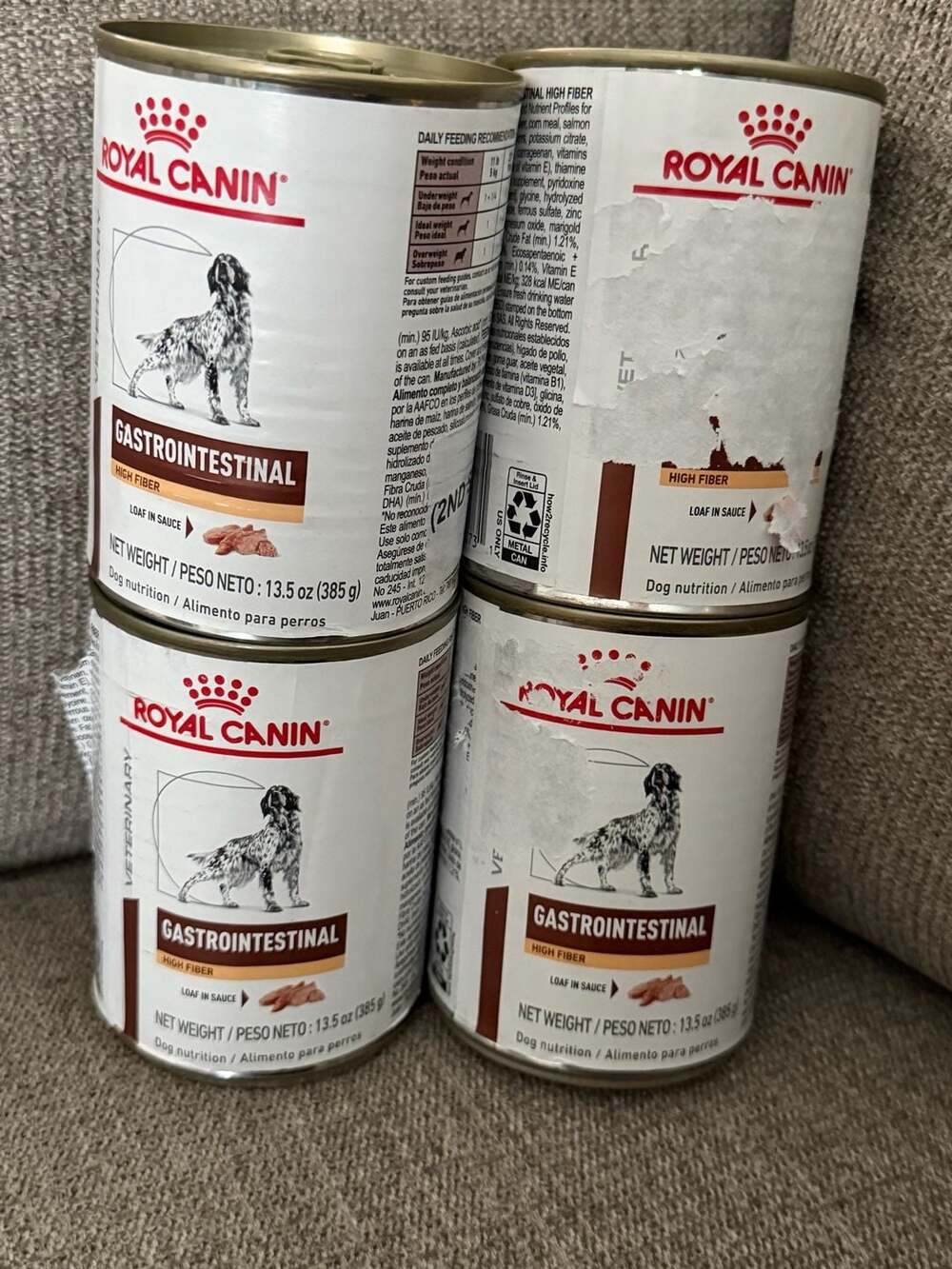 4 Pack Royal Canin Veterinary Diet Gastrointestinal